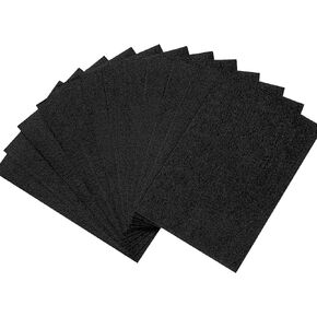 12 Pcs Black Felt Fabric for Crafts, 8 x 12 inch Black Felt Sheets 1 mm Thick, Acrylic Sheets Art and Craft Material, Soft Felt Sheets for Crafts, Sewing