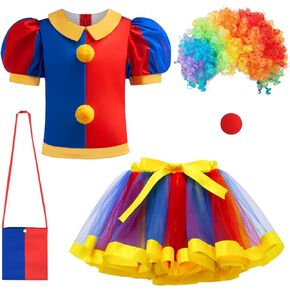 Kids Circus Cosplay Costume Set Movie Costume Tutu Dress For Girls Party Outfit Princess Dress Up With Accessories