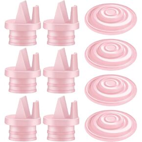 Maymom Pump Parts Incl Duckbill Valve with Pull Tab Silicone Diaphragm Compatible with Spectra S1, S2, Synergy Gold; Not Original Spectra Pump Parts; 10 pc