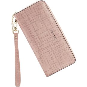 FOXLOVER Wallets for Women Credit Card Holders with RFID Blocking Large Capacity Wristlet with Coin Paper Money Pocket