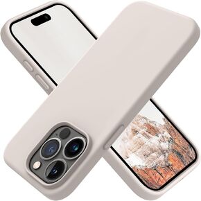 OTOFLY Compatible with iPhone 15 Pro Max Case,[Silky and Soft Touch Series] Premium Soft Liquid Silicone Rubber Full-Body Protective Bumper Case for iPhone 15 Pro Max (Baby Blue)