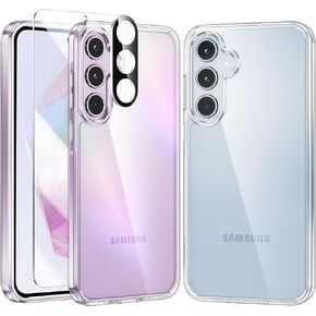 FNTCASE for Samsung Galaxy A35-5G Case: Clear Protective Phone Cases Slim Transparent Anti Yellowing Cover Rugged Shockproof Military Grade Drop Protection Tough Sturdy 6.6 Inch Clear