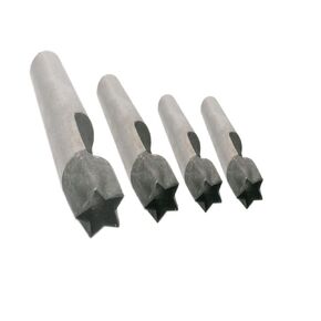 Professional 4Pcs. Leather Hollow Punch Set. Size: 5/7/10/15mm for Leather Craft,Canvas Paper Plastics Heart Shape Hollow Hole Punch Cutter Tool