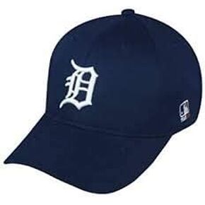 Adult FLAT BRIM Detroit Tigers Home Navy Wht"D" Hat Cap MLB Adjustable