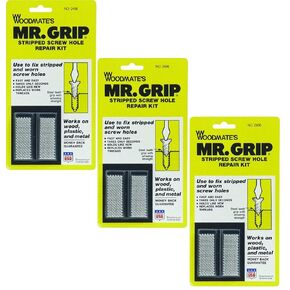 2498 Mr. Grip Screw Hole Repair Kit,Steel,Pack of 3