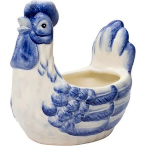 31997 Small Ceramic Dutch Blue Rooster Decorative Bowl/Candy Bowl
