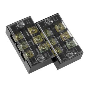 uxcell 2 Pcs Dual Rows 3 Positions 600V 25A Cable Barrier Block Terminal Strip TB-2503L