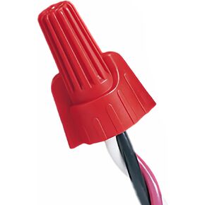 صواميل موصلات الأسلاك المجنحة سهلة اللف، مدرجة في قائمة UL 10 قطع موصلات كهربائية بغطاء سلك أحمر مجموعة موصلات كهربائية مثبتة 18-8 AWG لتوصيل الأسلاك الكهربائية in Kuwait