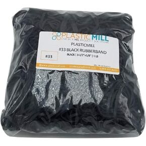 Rubber Bands - #33 Size - Black Rubberbands - 1LB/500 Count