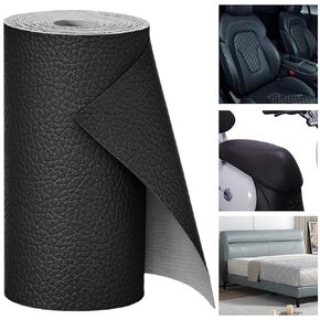 Leather Repair Patch Kit Self Adhesive Vinyl Repair Kit Leather Repair Tape Couch Patch for Furniture,Car Seats,Couch, Sofa,3x60in Black