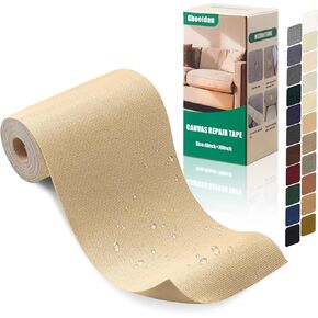 Canvas Repair Tape 4×70 Inch Waterproof Self-Adhesive Fabric Repair Patch for Repairing Boat Covers,Tents,Patio Umbrellas,Car Seats,Luggage,Sofas.(Warm Beige)