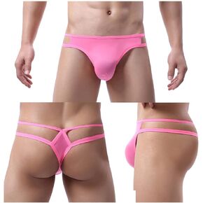 Brand Low-rise G-strings Lingerie Panties Solid Ice Silk Thongs