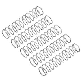 uxcell Compression Spring, 5Pcs 304 Stainless Steel, 11mm OD, 0.9mm Wire Size, 50mm Free Length, Silver Tone