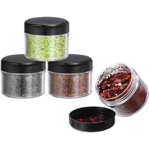 PATIKIL Holographic Chunky Glitter, 4 Jars Craft Glitter Powder for Resin Iridescent Glitter Flakes for Art Crafts Face Body Nail Decorations, 4Color