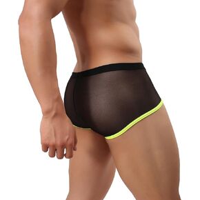 Men's Sexy Translucent Boxer Shorts Comfort Silky Underwear Trunks