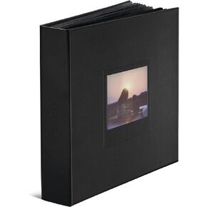 ألبوم صور بولارويد - أسود - ألبوم صور كبير لصور بولارويد i-Type و600 وSX-70 الفورية، بسعة 160 صورة (6368)