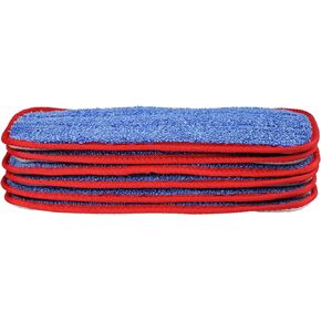 CleanAide® All Purpose Twist Yarn Microfiber Mop Pads 10 Inches Blue 6 Pack