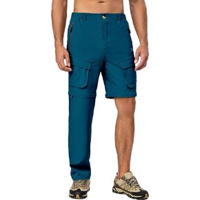 Little Donkey Andy Men's Zip Off Convertible Quick Dry Cargo Pants Stretch Lightweight Hiking Travel Camping
