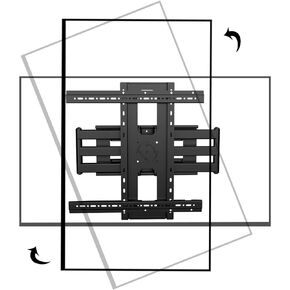 TV Wall Mount Portrait Swivel Tilt Rotate Arm Fits Most 55-95 inch LED LCD Flat Curved Screen, Support Phone Cast to TV, Vertical Screen TV Bracket, Max VESA 600x500mm Up to 132lbs DY5595