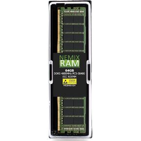 NEMIX RAM 256GB (4X64GB) DDR5 4800MHZ PC5-38400 1.1V 288-PIN 2Rx4 Registered ECC RDIMM Server Memory MR38400-924