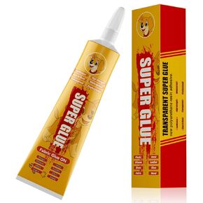 Fabric Glue, Permanent Clear Washable Clothing Glue for All Fabrics, Cotton, Flannel, Denim, Leather, Polyester, Doll Repair, 24 Hours Dry and Waterproof.