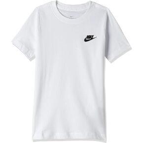 Nike NSW Embroidered Futura Tee (Little Kids/Big Kids) White/Black