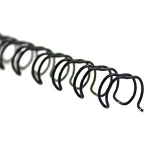أمشاط ربط سلكية حلزونية سوداء ذات 19 حلقة - 100 قطعة (1/4 بوصة ~ 40 ورقة) in Kuwait
