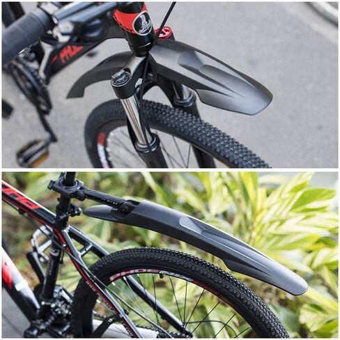 مجموعة واقيات الطين للدراجة القابلة للتعديل، مجموعة مصدات الطين الخلفية لدراجات الطريق تناسب 26 بوصة، 27.5 بوصة، 29 بوصة، الوزن 7.2 أونصة in Kuwait