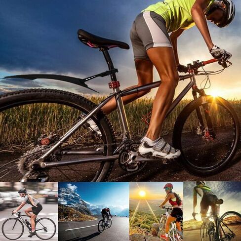 مجموعة واقيات الطين للدراجة القابلة للتعديل، مجموعة مصدات الطين الخلفية لدراجات الطريق تناسب 26 بوصة، 27.5 بوصة، 29 بوصة، الوزن 7.2 أونصة in Kuwait