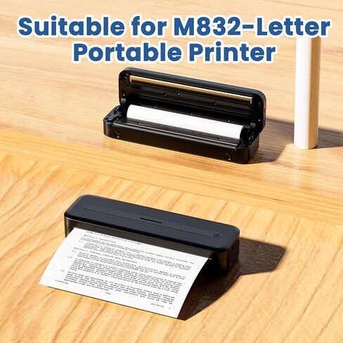 Itari M832 Portable Printer Thermal Paper, US Letter Thermal Paper - 8.5'' x 11'', Advance Thermal Printing, Thermal Roll Paper Compatible with M08F M832 Portable Printer, 2 Rolls in Saudi Arabia