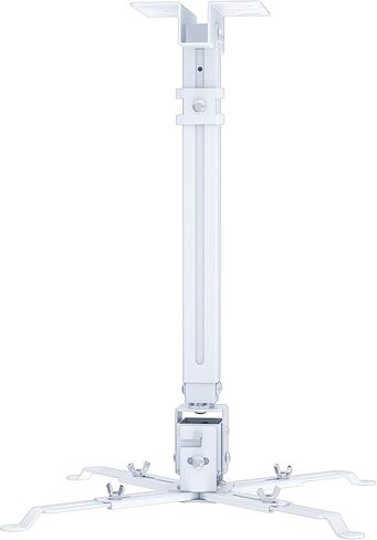 دعامة تثبيت على الحائط أو السقف لجهاز العرض مع ارتفاع قابل للتعديل وأذرع قابلة للتمديد لجهاز عرض بأحجام مختلفة (أبيض) in Kuwait