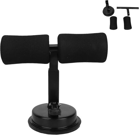 جهاز مساعد الجلوس، مدرب البطن المنزلي مع كوب الشفط، قضيب الجلوس القابل للتعديل مع حامل قدم الجلوس، معدات تمرين للتمرين، اللياقة البدنية، تشكيل الجسم، التدريب الأساسي in Kuwait