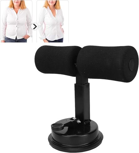 جهاز مساعد الجلوس، مدرب البطن المنزلي مع كوب الشفط، قضيب الجلوس القابل للتعديل مع حامل قدم الجلوس، معدات تمرين للتمرين، اللياقة البدنية، تشكيل الجسم، التدريب الأساسي in Kuwait