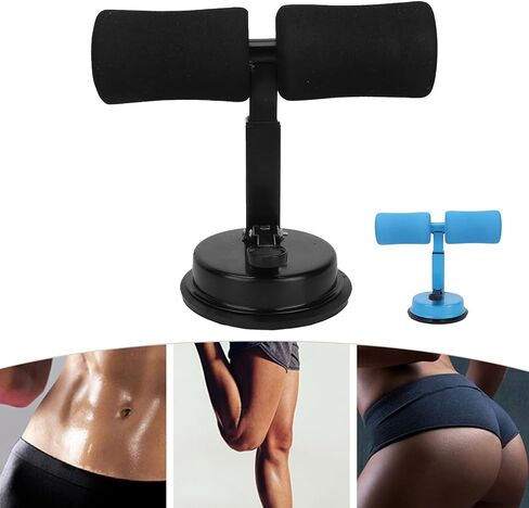 جهاز مساعد الجلوس، مدرب البطن المنزلي مع كوب الشفط، قضيب الجلوس القابل للتعديل مع حامل قدم الجلوس، معدات تمرين للتمرين، اللياقة البدنية، تشكيل الجسم، التدريب الأساسي in Kuwait