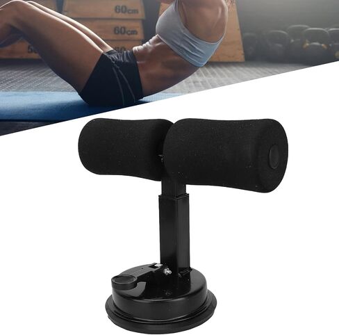 جهاز مساعد الجلوس، مدرب البطن المنزلي مع كوب الشفط، قضيب الجلوس القابل للتعديل مع حامل قدم الجلوس، معدات تمرين للتمرين، اللياقة البدنية، تشكيل الجسم، التدريب الأساسي in Kuwait