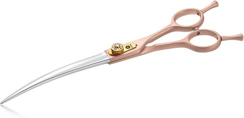 7 Inches Professional Pet Grooming Scissor, 440C Japanese Steel Straight & Curved & Thinning & Chunker Shears/Scissors for Dog Cat and More Pets (7 inch-Grooming Scissors Set) in Saudi Arabia