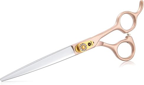 7 Inches Professional Pet Grooming Scissor, 440C Japanese Steel Straight & Curved & Thinning & Chunker Shears/Scissors for Dog Cat and More Pets (7 inch-Grooming Scissors Set) in Saudi Arabia