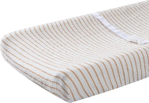 Meracorallo Muslin Changing Pad Cover, 100% Cotton Soft and Comfortable Floral Changing Table Cover for Baby Boys and Girls, Roman Green in Kuwait