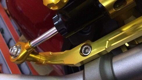 PROCNC دراجة نارية CNC الألومنيوم التوجيه المثبط استقرار مجموعة دعامة تثبيت مناسبة لـ Yamah.a MT-09 FZ09 (وليس التتبع) 2013-2020 XSR 900 2015-2020 MT-09 SP 2018-2019 (أسود + أسود) in Kuwait