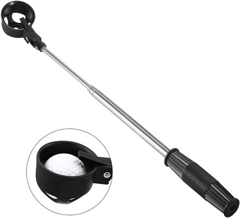 Golf Ball Retriever, Stainless Golf Ball Retriever for Water Telescopic, Ball Retriever Tool Golf with Automatic Locking Scoop, Golf Accessories Golf Gift for Men in Saudi Arabia