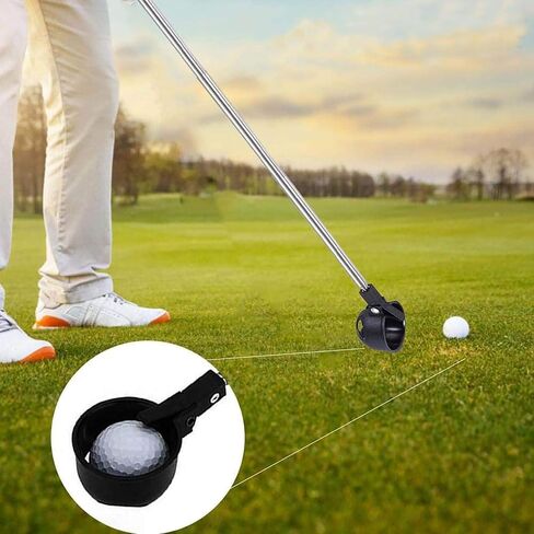Golf Ball Retriever, Stainless Golf Ball Retriever for Water Telescopic, Ball Retriever Tool Golf with Automatic Locking Scoop, Golf Accessories Golf Gift for Men in Saudi Arabia