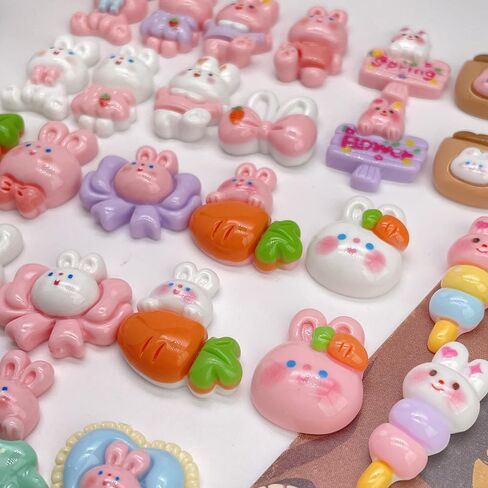 100pcs Slime Charms Resin Fake Candy Lollipop Charms Kawaii Cute Set Mixed Assorted Sweets Flatback Slime Beads Making Supplies for DIY Craft Making and Ornament Scrapbooking in Kuwait