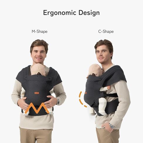 besrey Baby Carrier, Baby Wraps Carrier Mom Dad, Mens Front Back Infant Carrier, Soft Baby Holder Carrier, Baby Gift Wrap, Cloth Shirt Kangaroo Carrier, Forward Chest Carrier in Kuwait