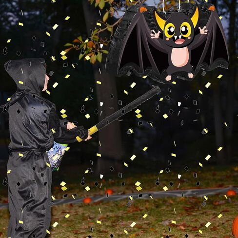 Aoriher Halloween Pinata Bat Pinata Halloween Pinata with Stick Blindfold and Confetti Set Candy Filled Pinata Decorations for Halloween Birthday Party Game Supplies in Saudi Arabia
