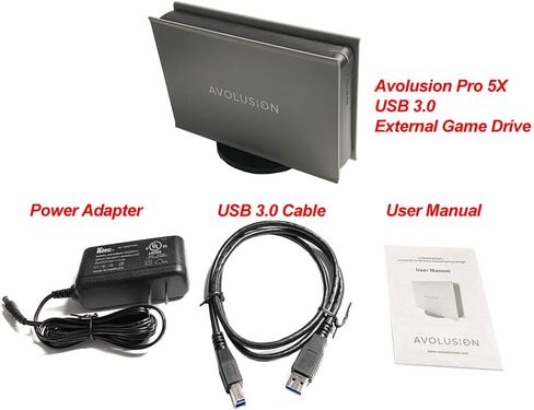 محرك الأقراص الصلبة الخارجي للألعاب Avolusion PRO-5X Series 2 تيرابايت USB 3.0 لوحدة تحكم ألعاب PS5 (رمادي) - ضمان لمدة عامين in Kuwait