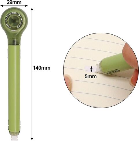 6 قطع من أقلام التصحيح، أقلام تصحيح بيضاء اللون، أقلام تصحيح سحب وسحب، 6 ألوان شريط أبيض للمكتب المدرسي in Kuwait