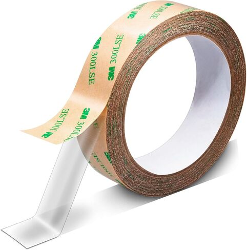 شريط رفيع مزدوج الجوانب 300 لتر، 2.54 سم × 91.44 سم، بكرة شريط لاصق شديد التحمل، مقاوم للحرارة، مقاوم للماء، شفاف، لديكور السيارة، السجاد، الفنون والحرف اليدوية، ملصق لاصق، قماش، إلكتروني (داخلي وخارجي) in Kuwait