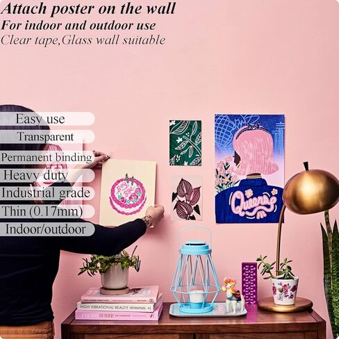 شريط رفيع مزدوج الجوانب 300 لتر، 2.54 سم × 91.44 سم، بكرة شريط لاصق شديد التحمل، مقاوم للحرارة، مقاوم للماء، شفاف، لديكور السيارة، السجاد، الفنون والحرف اليدوية، ملصق لاصق، قماش، إلكتروني (داخلي وخارجي) in Kuwait