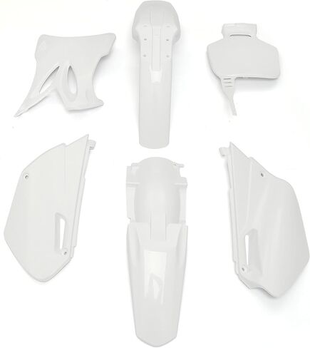 طقم الجسم الكامل من Kojem Fairing Fender Fairing متوافق مع Yamaha YZ85 2002-2014 غطاء جانبي للدراجة الترابية طقم بلاستيكي للجسم (أبيض) in Kuwait