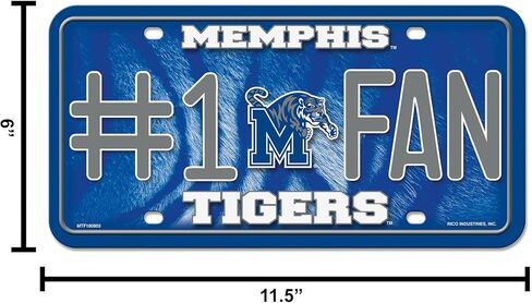 Rico Industries NCAA Memphis Tigers #1 مروحة معدنية تلقائية مقاس 8.5 بوصة × 11 بوصة - رائعة للشاحنة/السيارة/سيارات الدفع الرباعي in Saudi Arabia